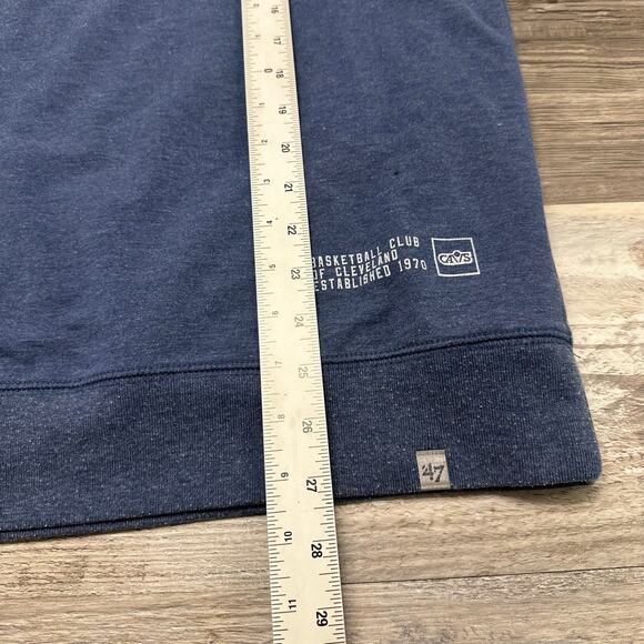 47 Brand Cleveland Cavaliers Cavs Blue Mens M 1/4‎ Zip Pullover Sweatshirt EUC - Picture 7 of 8